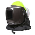 Pureflo PF60ESM+ Hard Hat Hi Viz Yellow, Black Neck Cape, HE/HF/HC Filter, Features: No belts, no hoses Gentex Corp